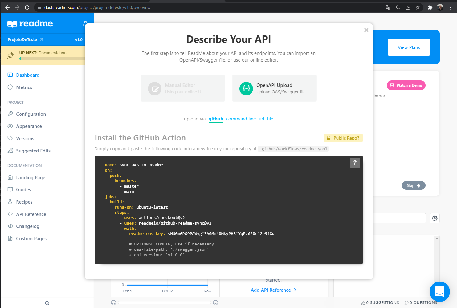 Readme: Documentação de APIs .Net do zero.